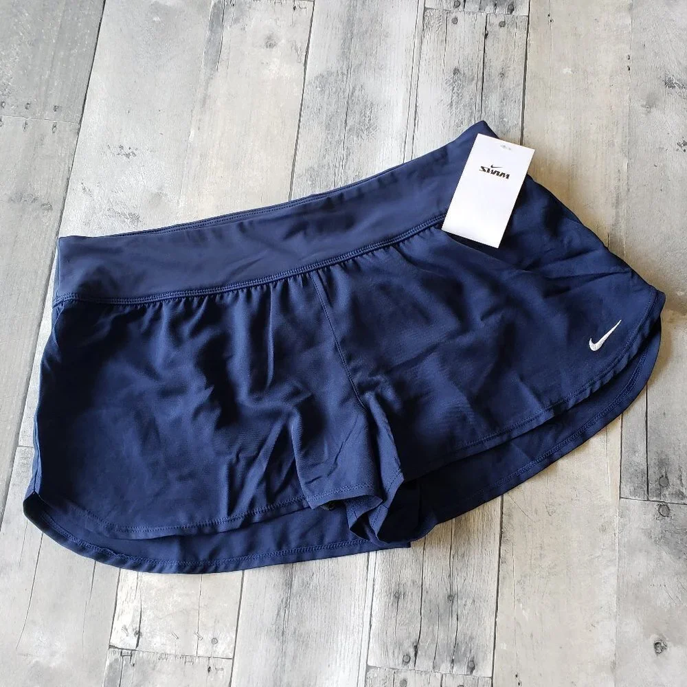 NWT - Nike Swim Blue Women's Standard Solid Element Swim Boardshort - Size L